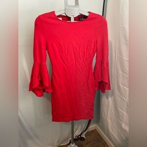 Lulus red bell sleeve dress‎ size small